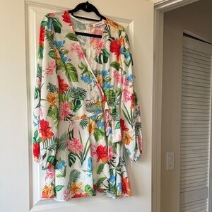 Jealous Tomato Floral Long Sleeve Dress - Multicolor